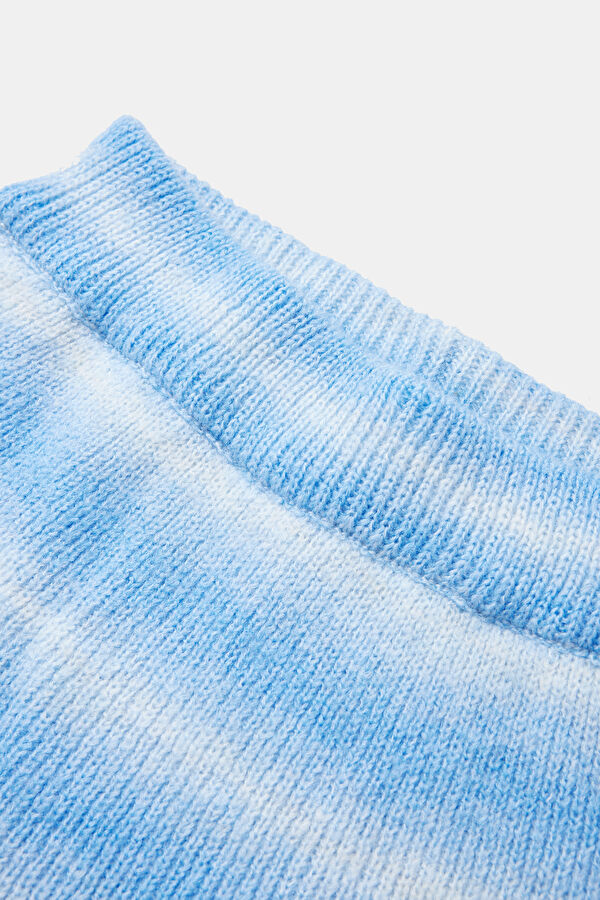 Mavi Degrade Desenli Kadın Etek